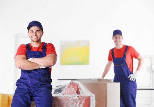 House movers helping a family move in Blackheath