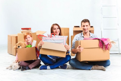 Local moving team planning access on a Blackheath street