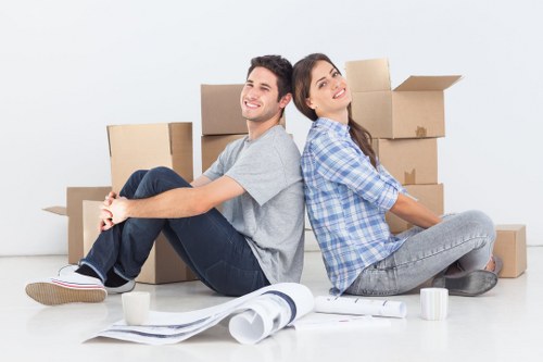 Boxes and furniture prepared for a local move near Blackheath