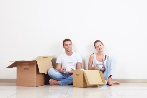 Office relocation items prepared for commercial removals in Blackheath
