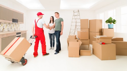 Packing office furniture and equipment for relocation